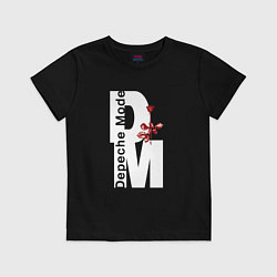 Футболка хлопковая детская Depeche Mode - Rose Violator mode, цвет: черный