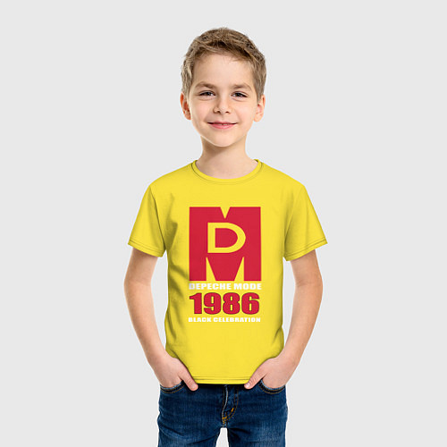 Детская футболка Depeche Mode - Black Celebration album merch / Желтый – фото 3