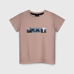 Футболка хлопковая детская Depeche Mode - Delta Machine merch, цвет: пыльно-розовый
