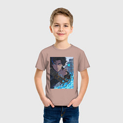 Футболка хлопковая детская Портрет - Lies of P, цвет: пыльно-розовый — фото 2