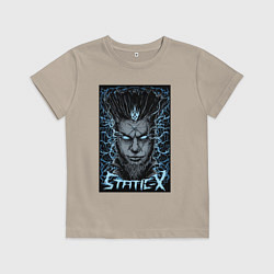 Футболка хлопковая детская Static-X - Wayne head, цвет: миндальный