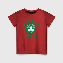 Футболка хлопковая детская Boston Celtics 1986, цвет: красный