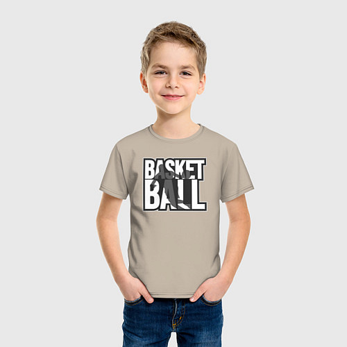 Детская футболка Basketball play / Миндальный – фото 3