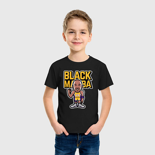 Детская футболка Kobe black mamba / Черный – фото 3