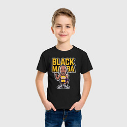Футболка хлопковая детская Kobe black mamba, цвет: черный — фото 2