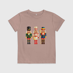 Футболка хлопковая детская Оловянные солдатики, цвет: пыльно-розовый