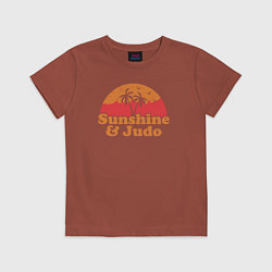 Футболка хлопковая детская Sunshine and judo, цвет: кирпичный