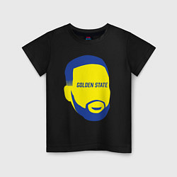 Футболка хлопковая детская Golden State Curry, цвет: черный