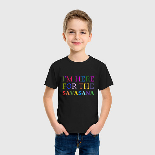 Детская футболка Шавасана моя любимая поза / Черный – фото 3