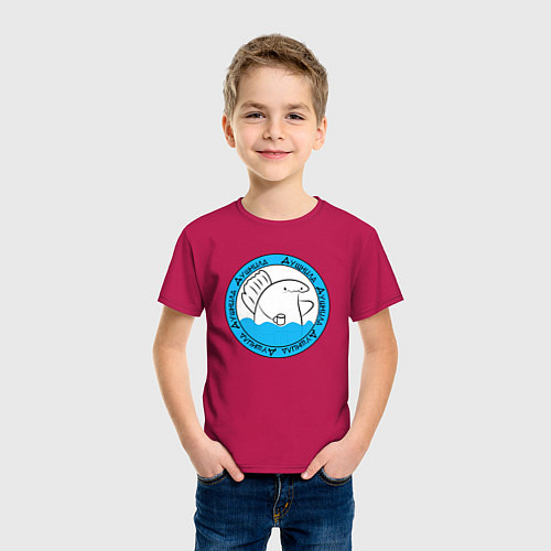 Детская футболка Душнила акуля / Маджента – фото 3