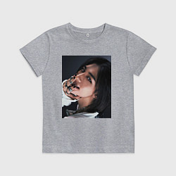 Футболка хлопковая детская Hyunjin Rock Star Stray Kids, цвет: меланж