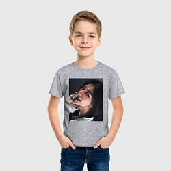Футболка хлопковая детская Hyunjin Rock Star Stray Kids, цвет: меланж — фото 2