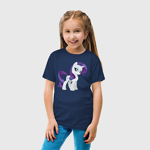 Детская футболка Рарити из My Little Pony в кино / Тёмно-синий – фото 4