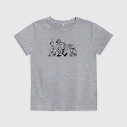 Футболка хлопковая детская Доктор ливси идёт под фонк, цвет: меланж