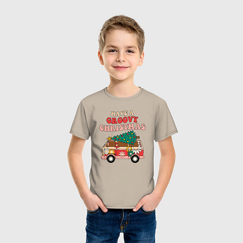 Детская футболка Захватывающего Рождества / Миндальный – фото 3