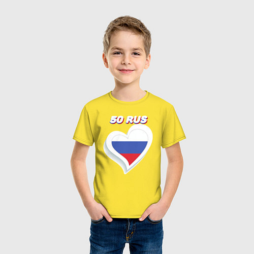 Детская футболка 50 регион Московская область / Желтый – фото 3