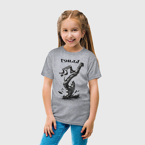 Детская футболка Боевой топор - гойда / Меланж – фото 4