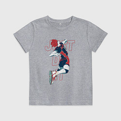 Футболка хлопковая детская Хината Шое - Волейбол, цвет: меланж