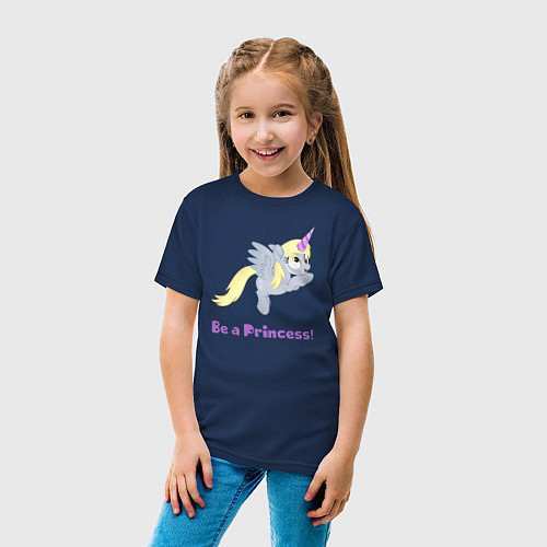 Детская футболка Принцесса Дерпи / Тёмно-синий – фото 4