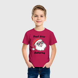 Футболка хлопковая детская Не бросай верить, цвет: маджента — фото 2