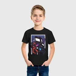 Футболка хлопковая детская ТВ Мен со Спикерменом и Камераменом, цвет: черный — фото 2