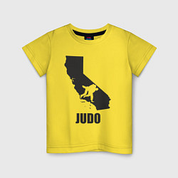 Футболка хлопковая детская Дзюдо Калифорния, цвет: желтый