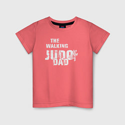 Футболка хлопковая детская The walking judo dad, цвет: коралловый