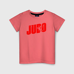 Футболка хлопковая детская Judo red, цвет: коралловый