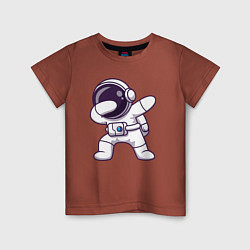 Футболка хлопковая детская Космонавт dab, цвет: кирпичный