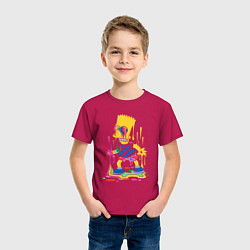 Футболка хлопковая детская Color Bart, цвет: маджента — фото 2