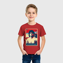Футболка хлопковая детская Мистер Марадона, цвет: красный — фото 2