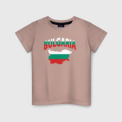 Футболка хлопковая детская Болгария, цвет: пыльно-розовый