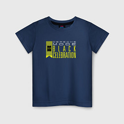 Футболка хлопковая детская Depeche Mode - Black Celebration tour logo, цвет: тёмно-синий