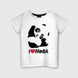 Детская футболка I love panda