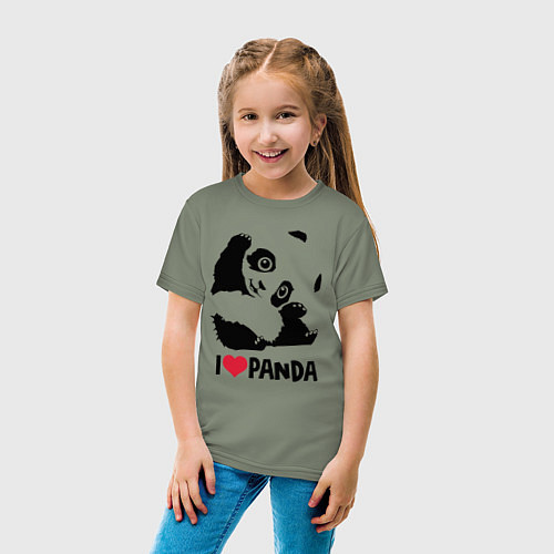 Детская футболка I love panda / Авокадо – фото 4