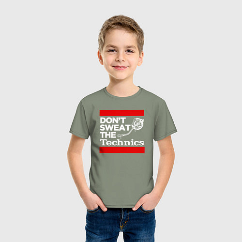 Детская футболка Dont sweat the Technics / Авокадо – фото 3