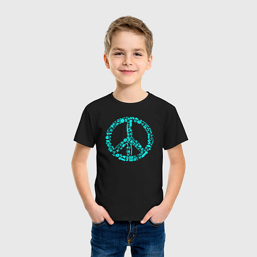 Детская футболка Peace life / Черный – фото 3