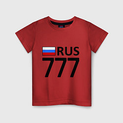 Футболка хлопковая детская RUS 777, цвет: красный