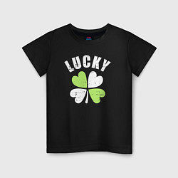 Футболка хлопковая детская Lucky day, цвет: черный