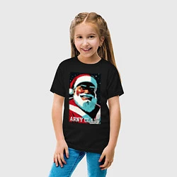 Футболка хлопковая детская Arnold Schwarzenegger - Santa Claus, цвет: черный — фото 2