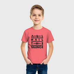 Футболка хлопковая детская All Hail The Silence - Logo, цвет: коралловый — фото 2