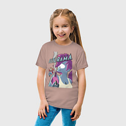 Футболка хлопковая детская Лила и Фрай, цвет: пыльно-розовый — фото 2