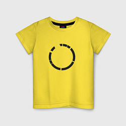 Футболка хлопковая детская Минималистичный круг, цвет: желтый