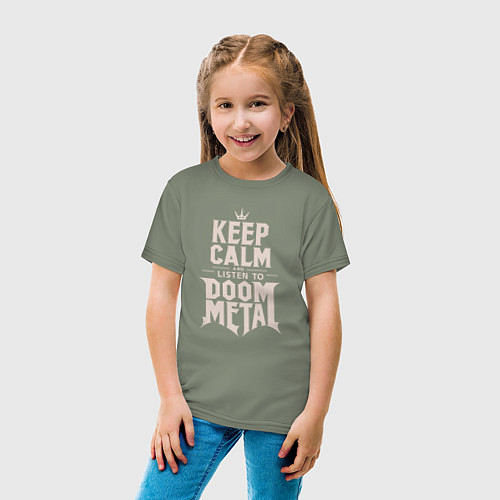 Детская футболка Слушай дум-метал / Авокадо – фото 4