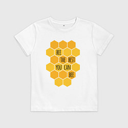 Футболка хлопковая детская Будь лучшим, цвет: белый