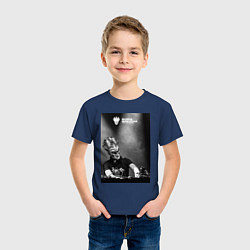 Футболка хлопковая детская Boris Brejcha high tech minimal, цвет: тёмно-синий — фото 2