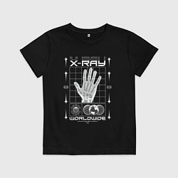 Футболка хлопковая детская X-ray streetwear, цвет: черный