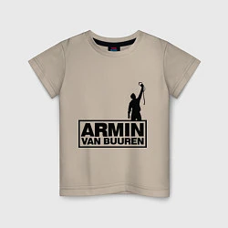 Футболка хлопковая детская Armin van buuren, цвет: миндальный