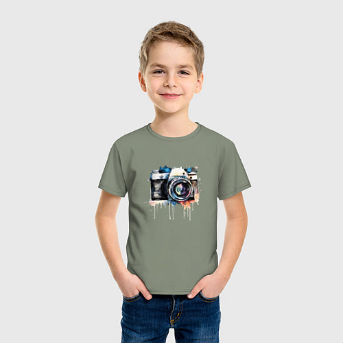Детская футболка Фотоаппарат акварель / Авокадо – фото 3