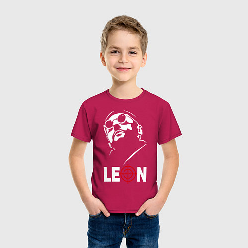 Детская футболка Leon / Маджента – фото 3